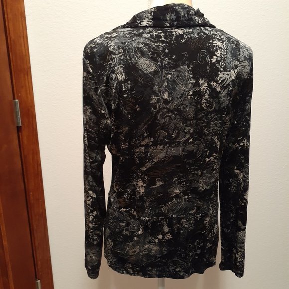 Chico’s Travelers Twilight Shadows Gwendolyn Jacket Size 1 (Medium 8) - Picture 2 of 6